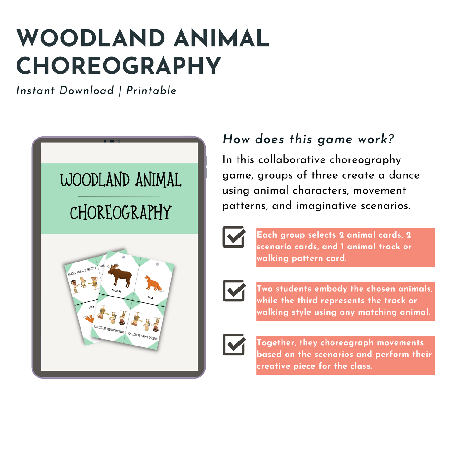 Dancing Animal Detective Cards & Games