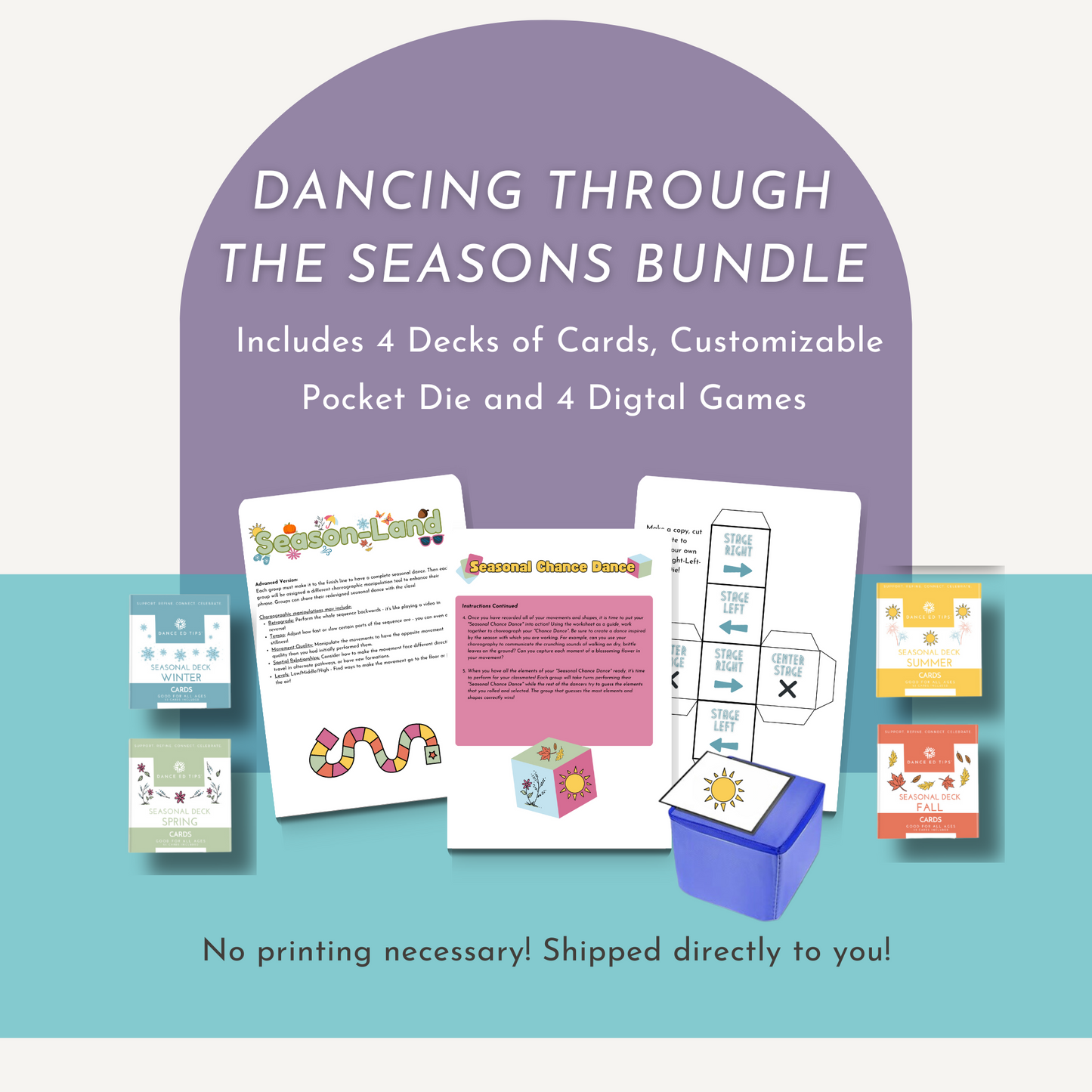 Dancing Through the Seasons Game and Activities Bundle
