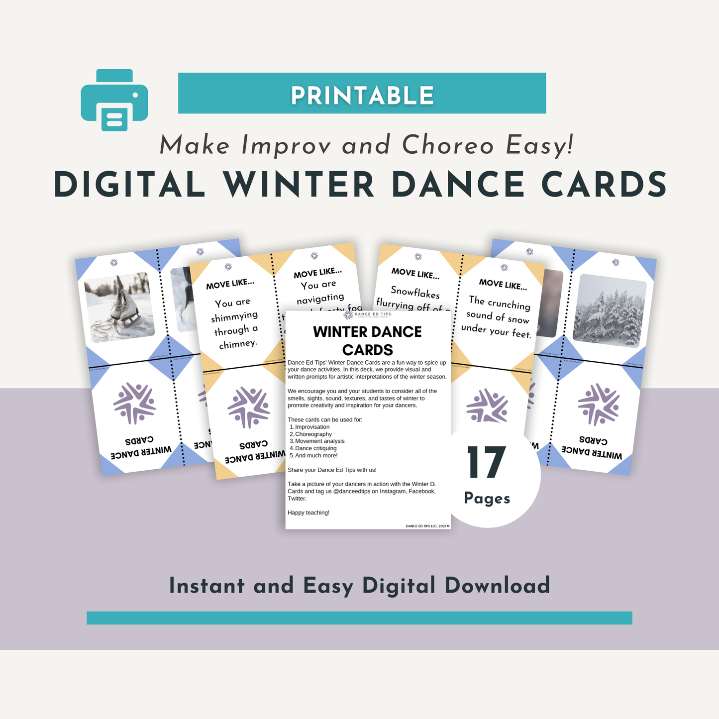 Winter Dance Cards