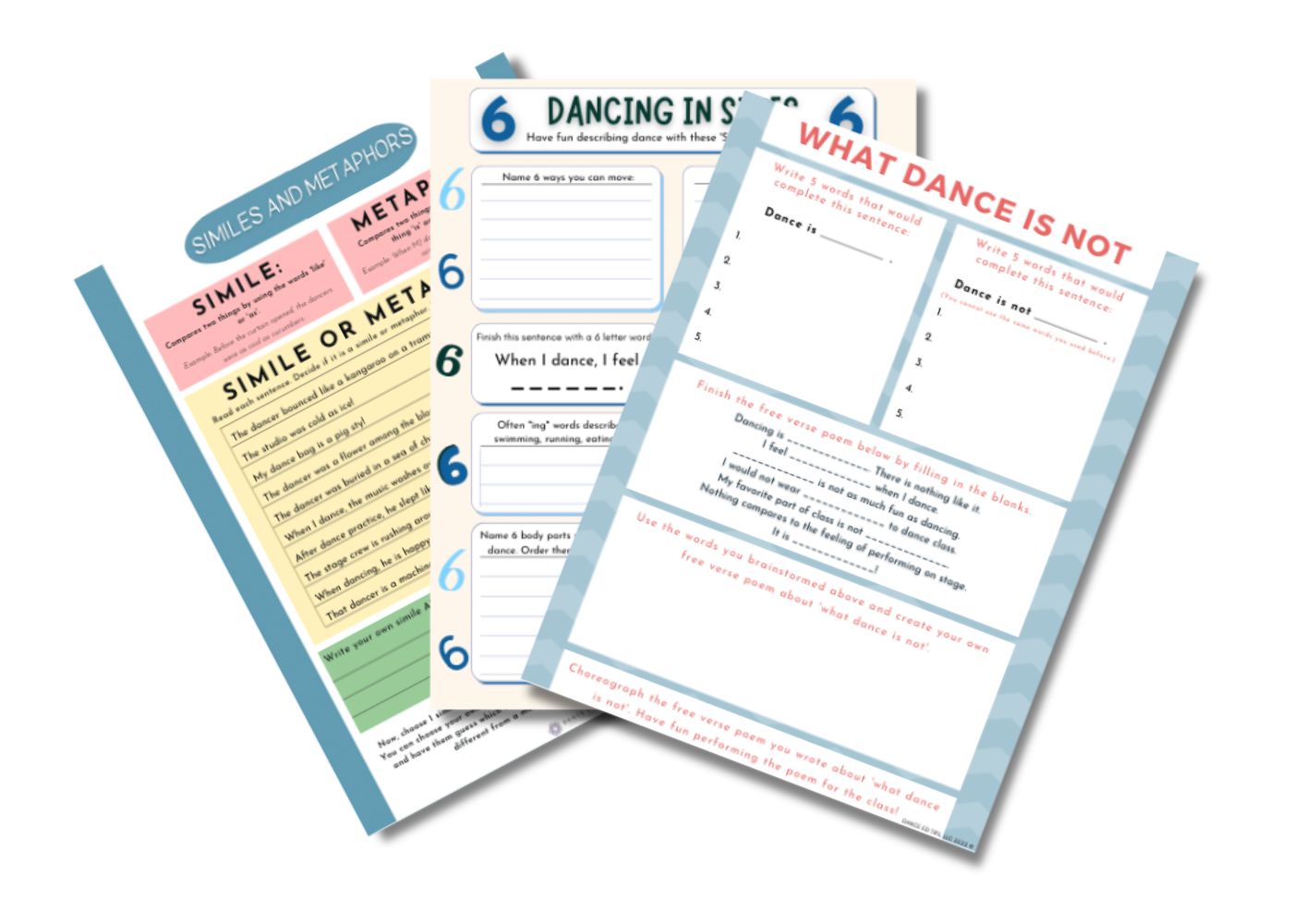 "Dancing Through Words" Substitute Plans