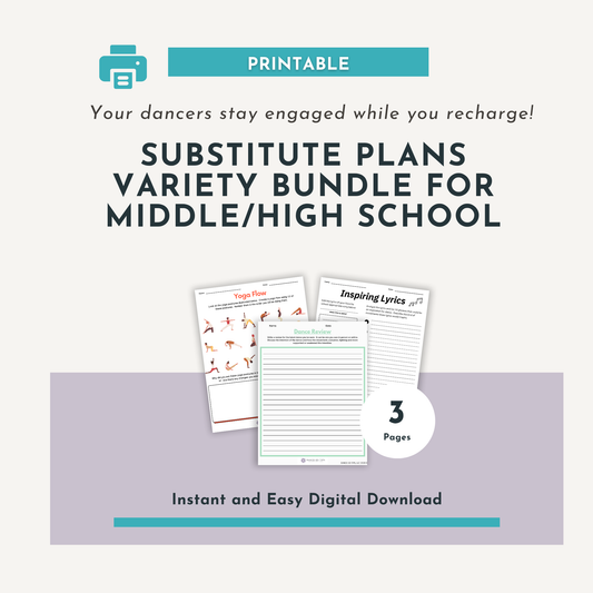 Substitute Plans Variety Bundle for Middle/High School