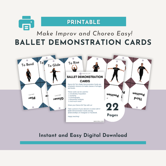 Ballet Demonstration Flash Cards