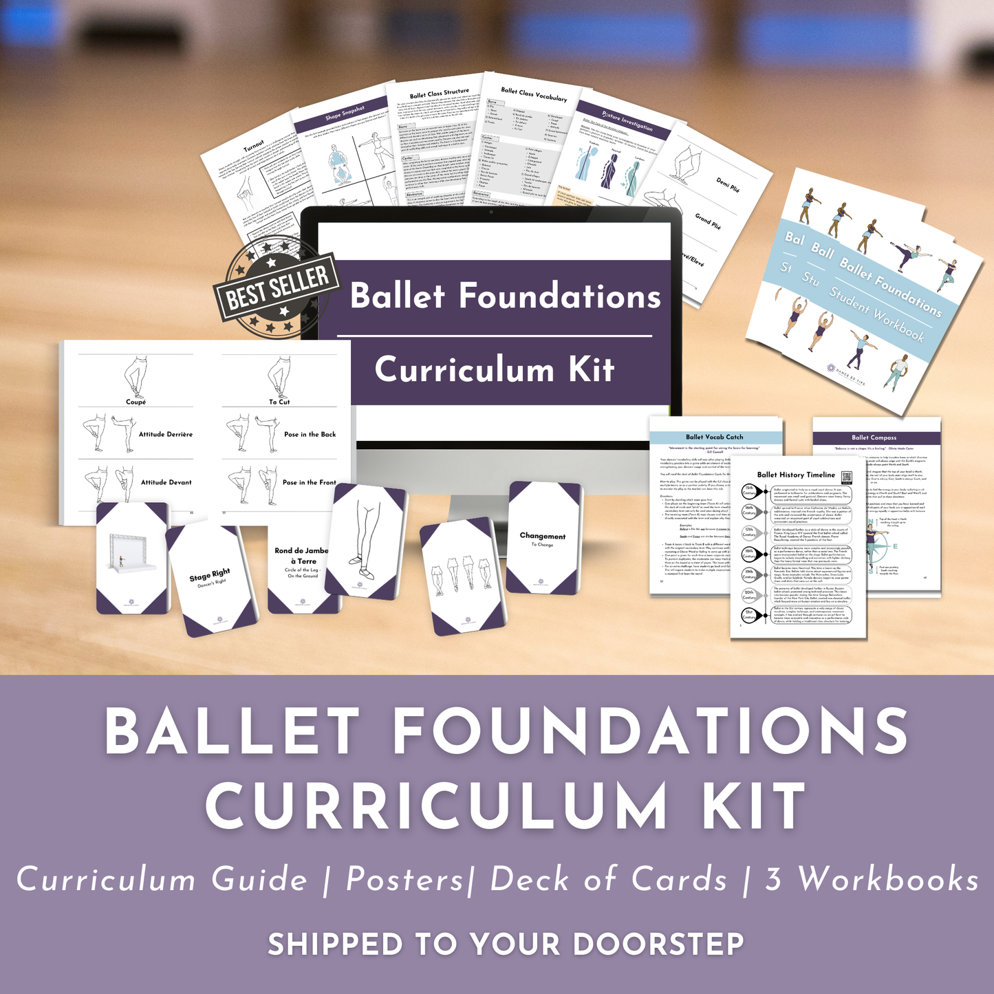 Ballet Foundations Curriculum Kit + 3 Student Workbooks