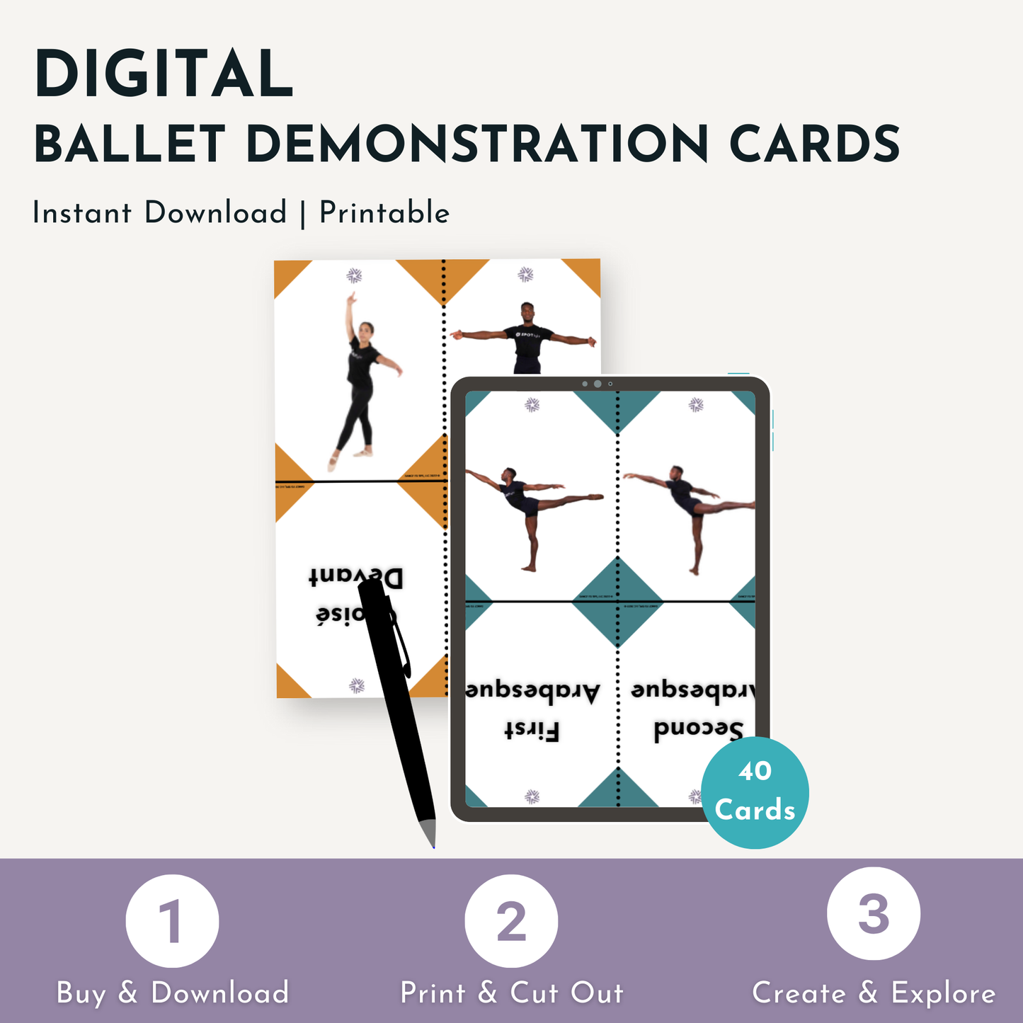 Ballet Demonstration Flash Cards