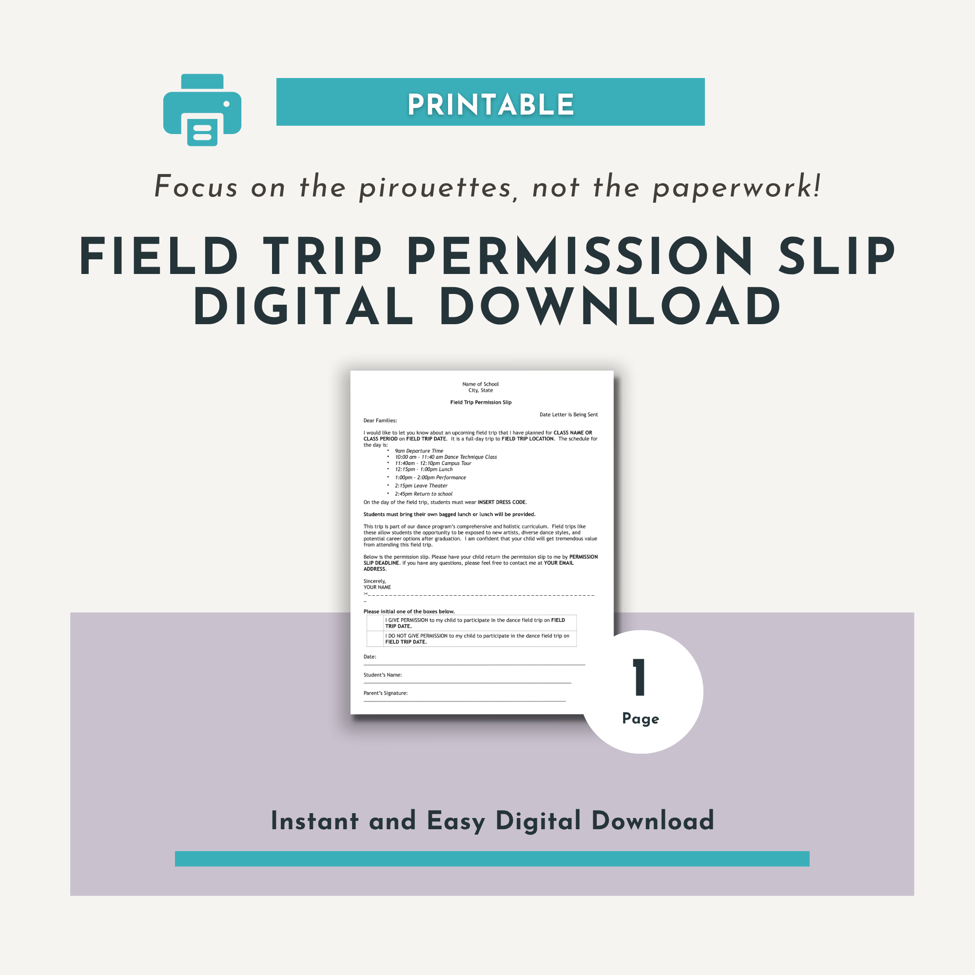 field-trip-permission-slip-dance-ed-tips for Free Printable Field Trip Permission Slip Field Trip Permission Slip – Dance Ed Tips for Free Printable Field Trip Permission Slip