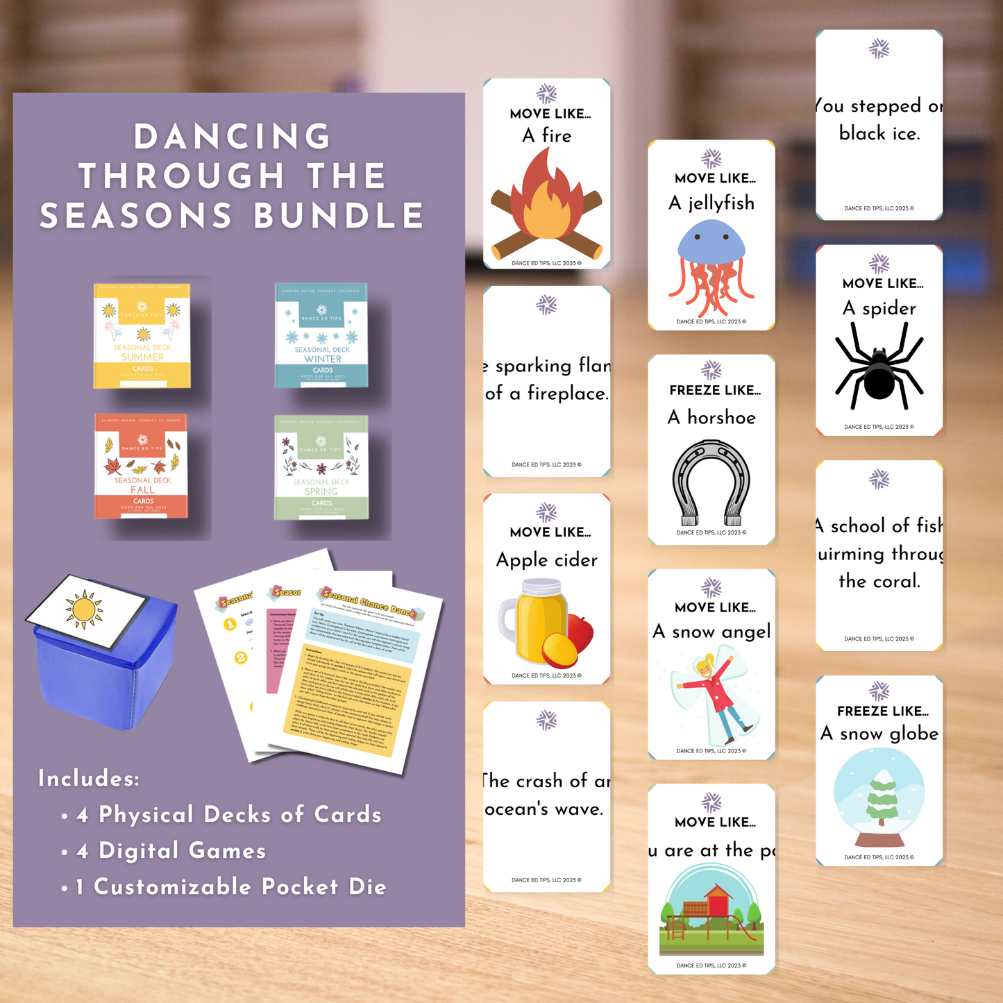 Dancing Through the Seasons Game and Activities Bundle
