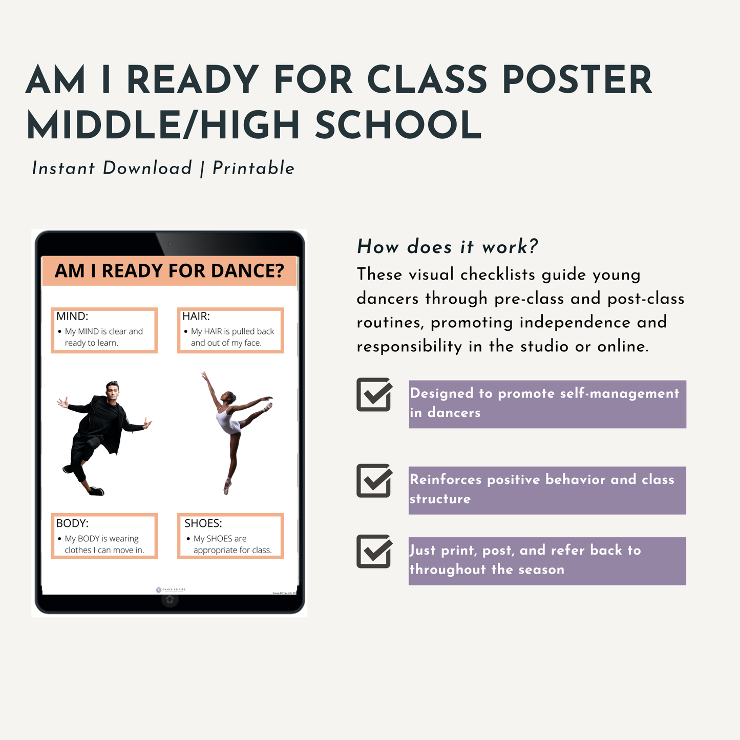 Am I Ready for Class Posters for Middle And High School