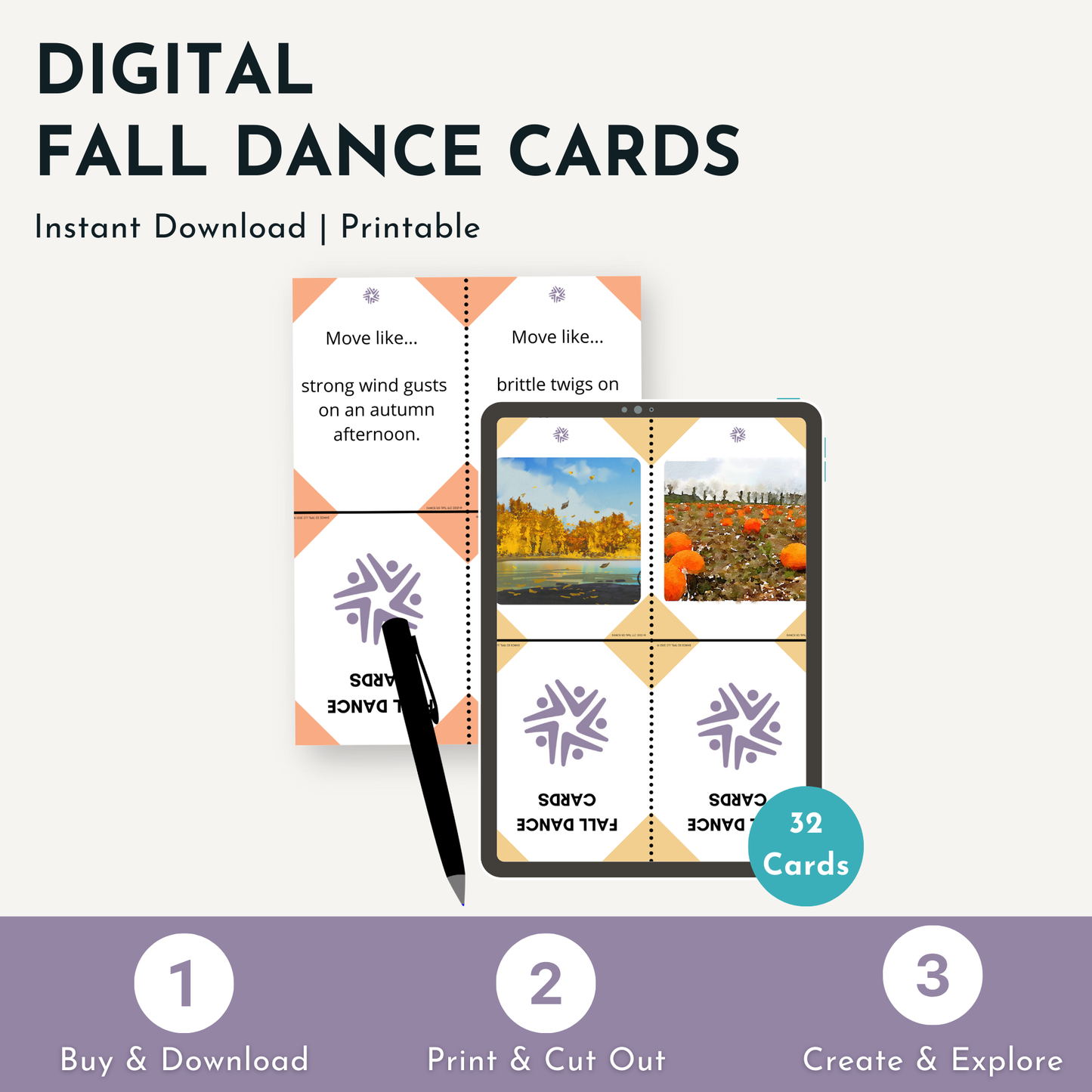 Fall Dance Cards