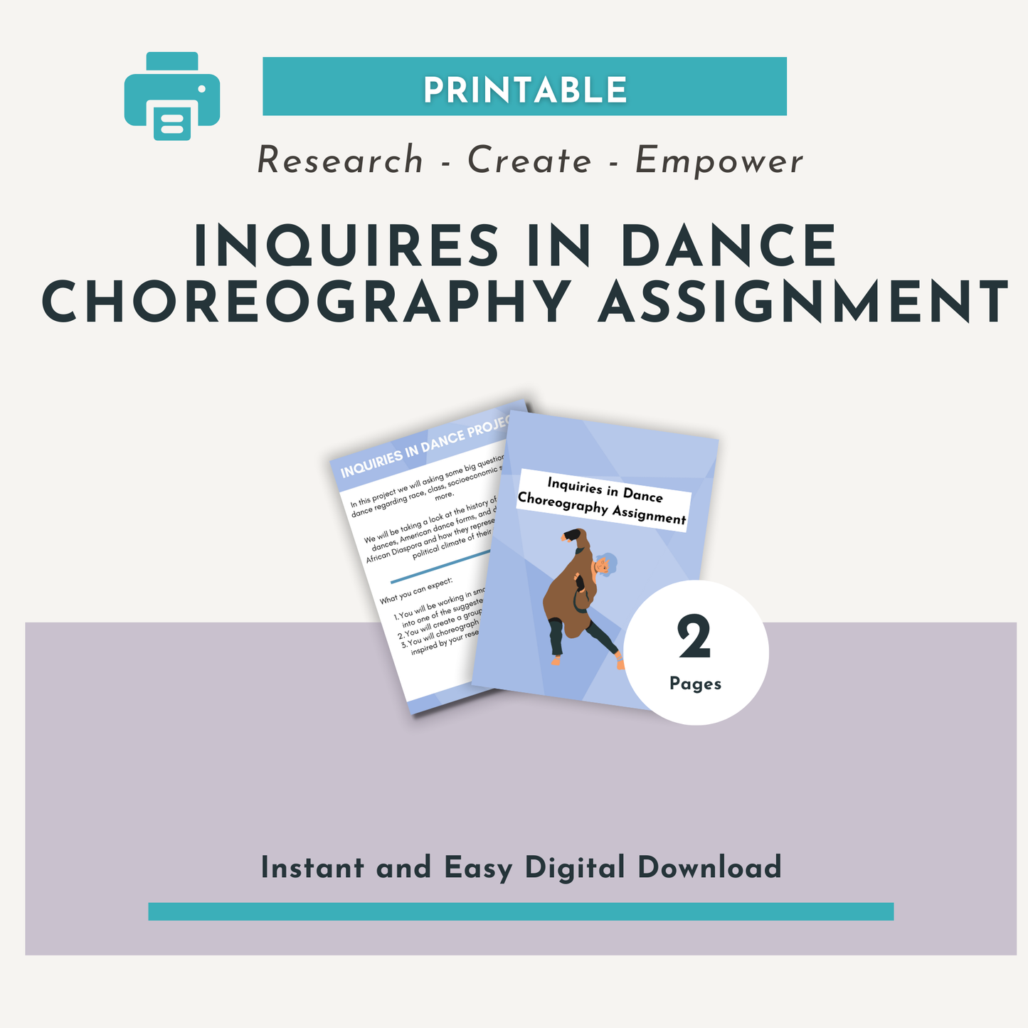 Inquiries in Dance Choreography Assignment