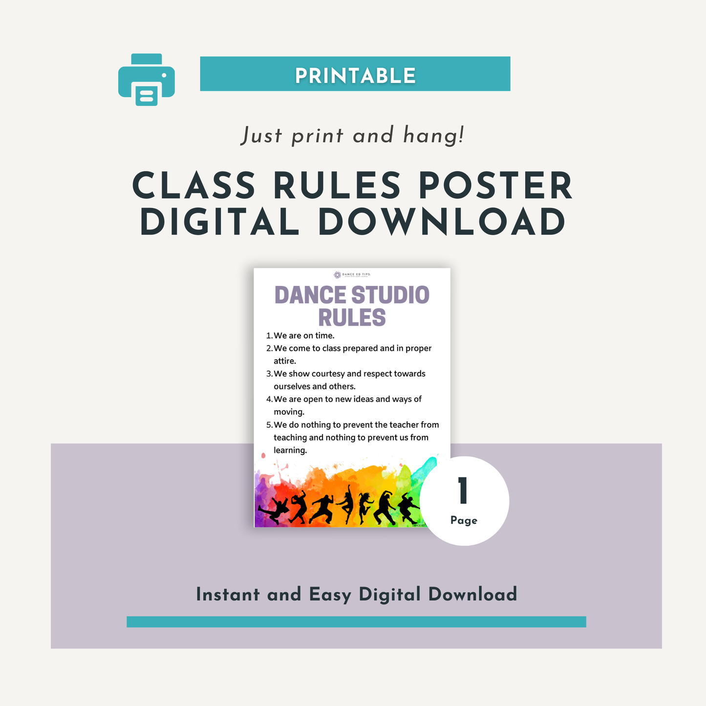 Class Rules Poster (Digital Download)