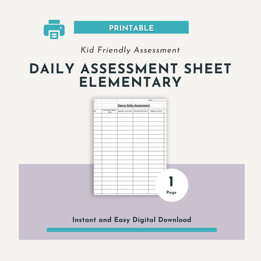 Daily Assessment Sheet (Elementary)