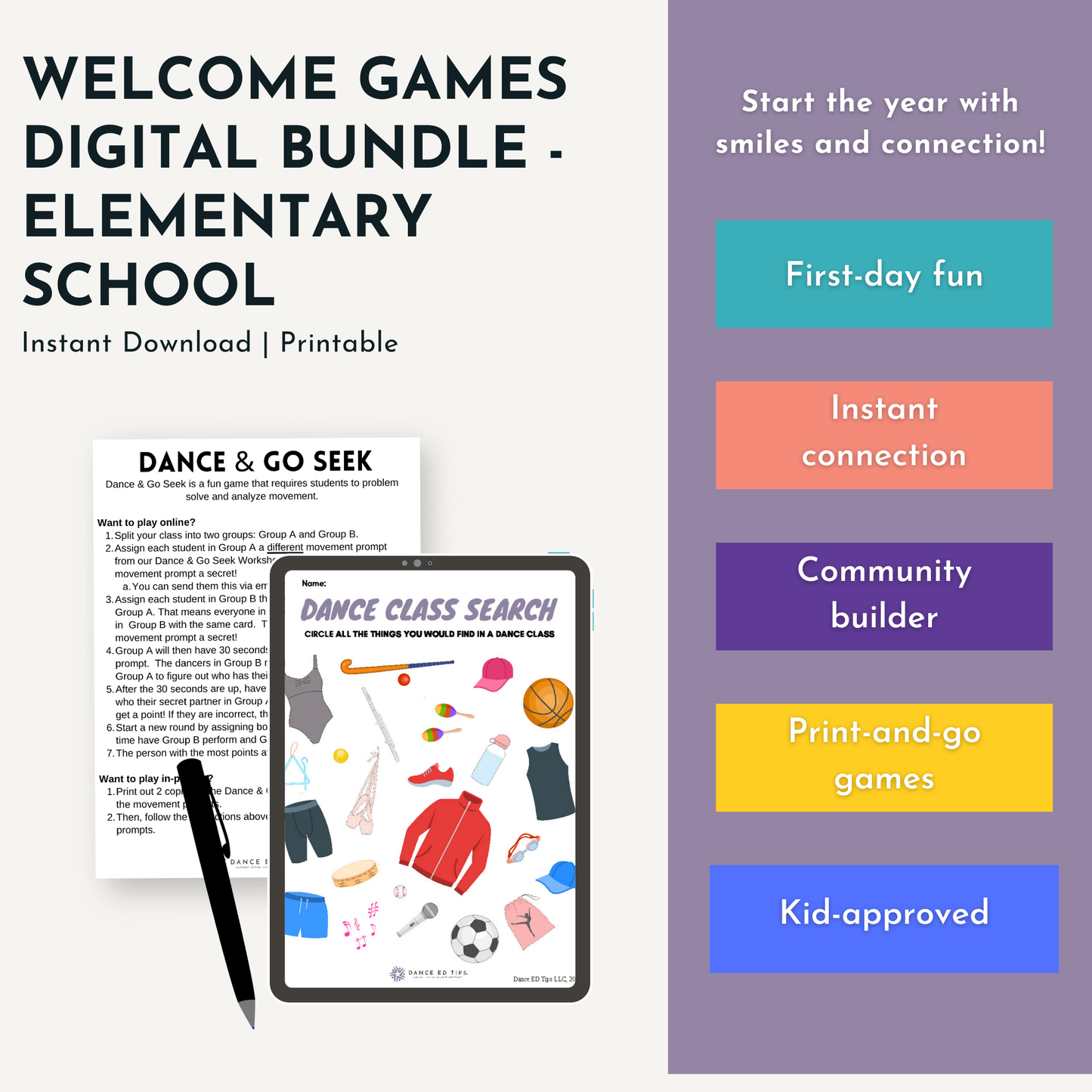 Welcome Games Bundle for Elementary School