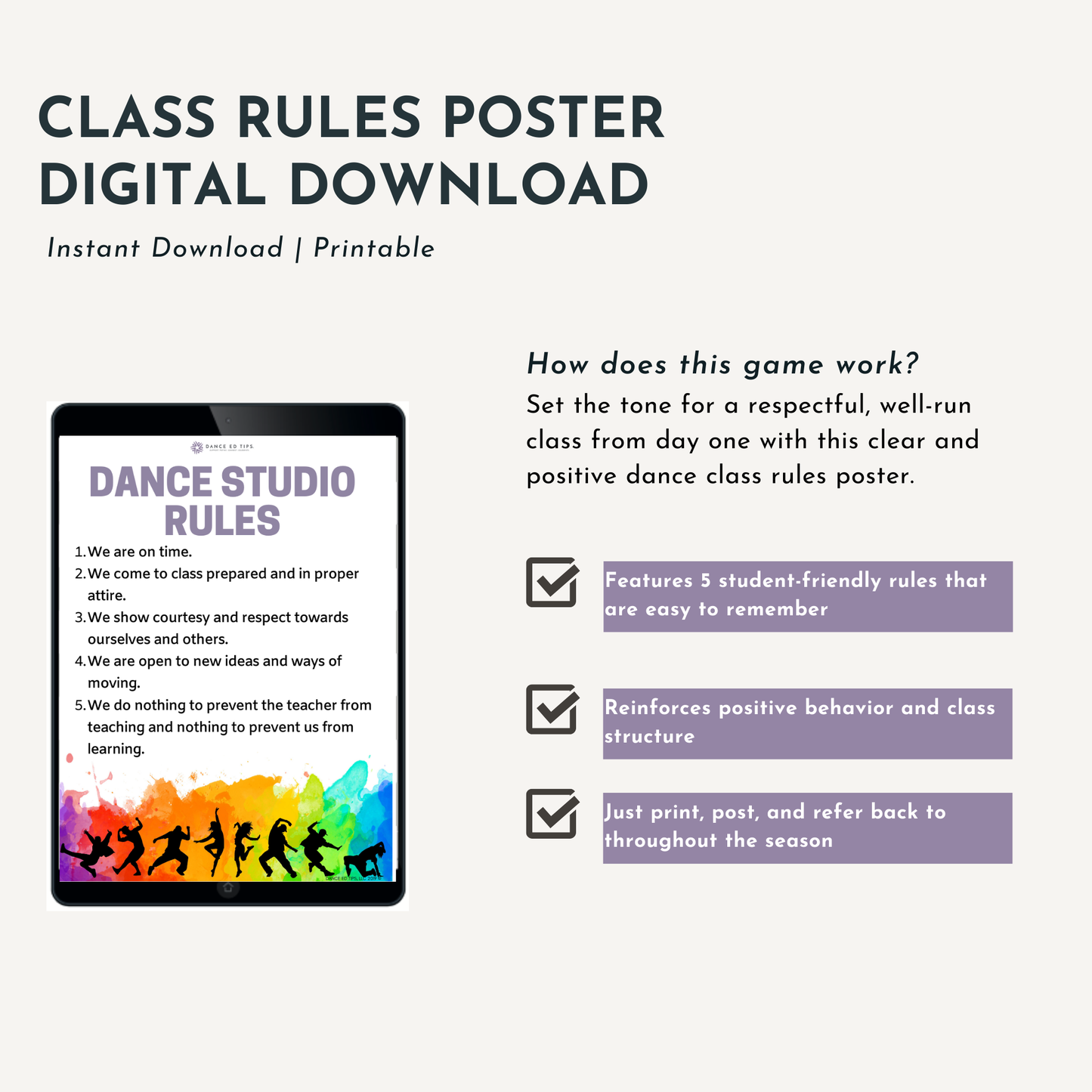 Class Rules Poster (Digital Download)