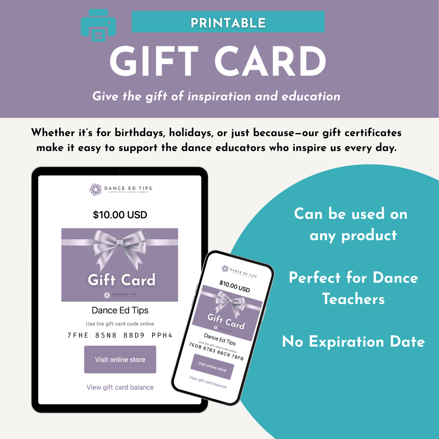 Dance Ed Tips Gift Card