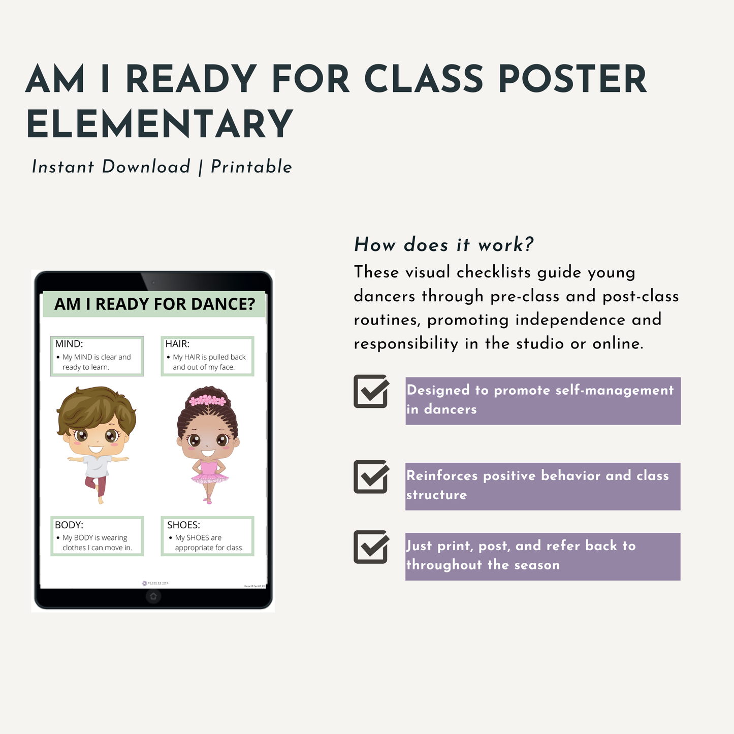 Am I Ready for Class Posters for Elementary School