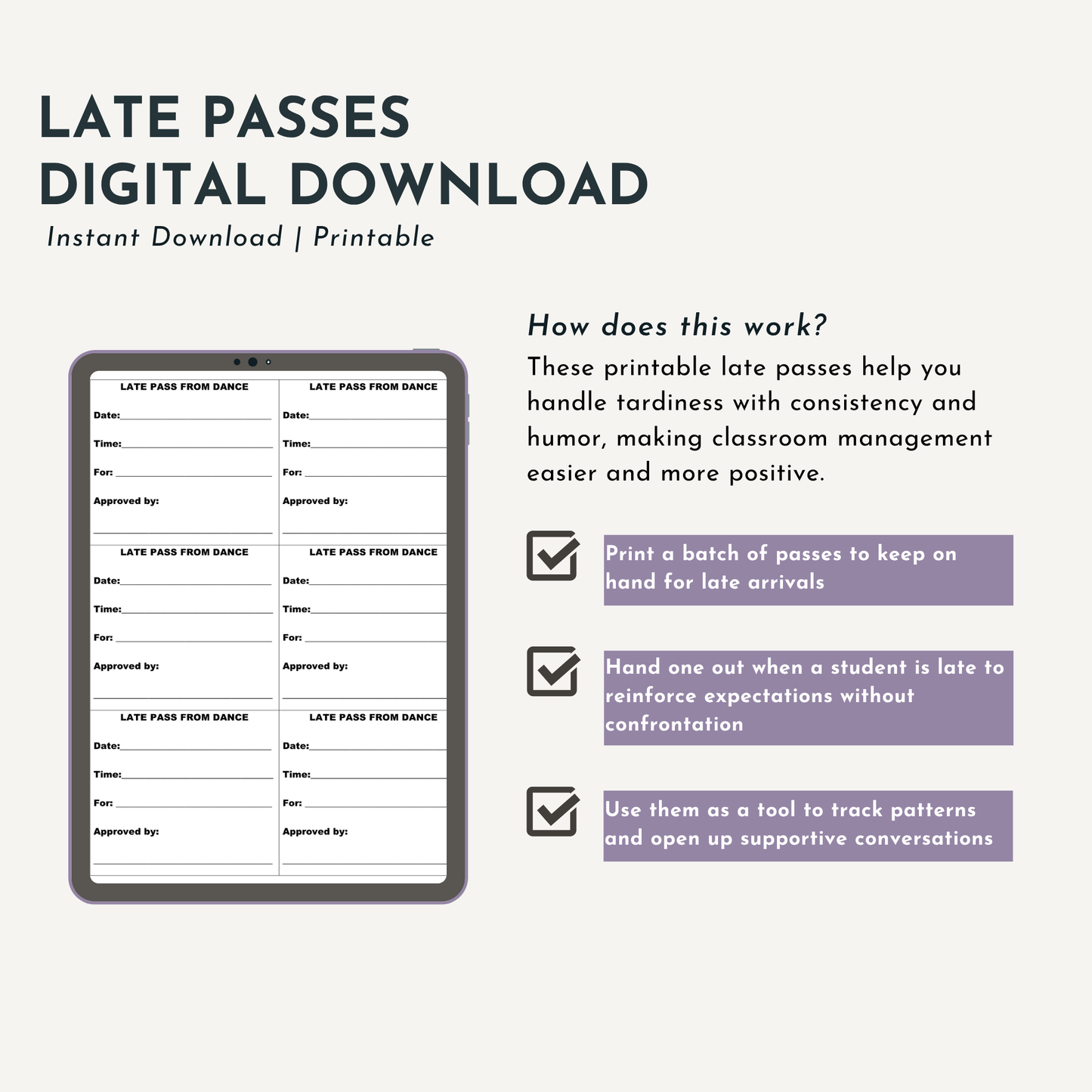 Late Passes