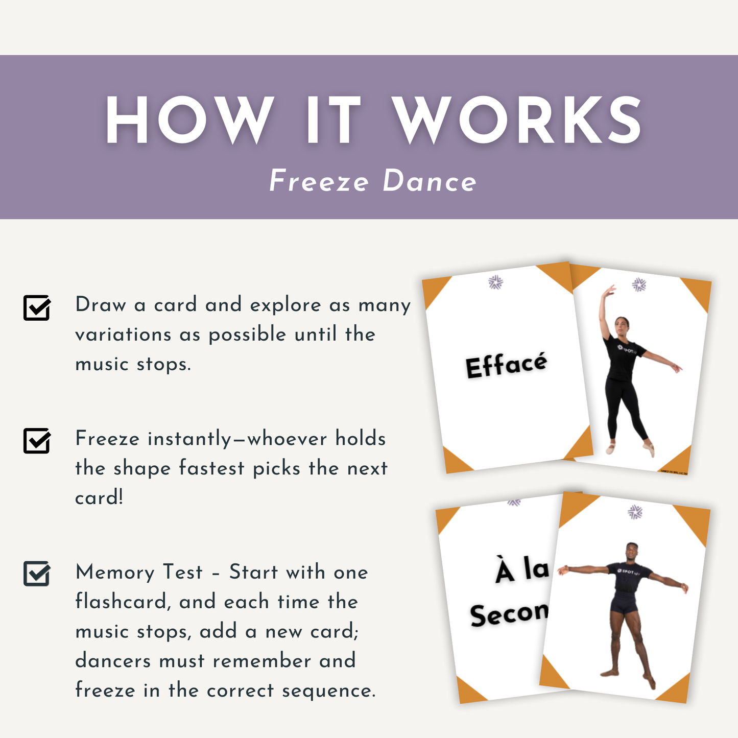 Ballet Demonstration Flash Cards