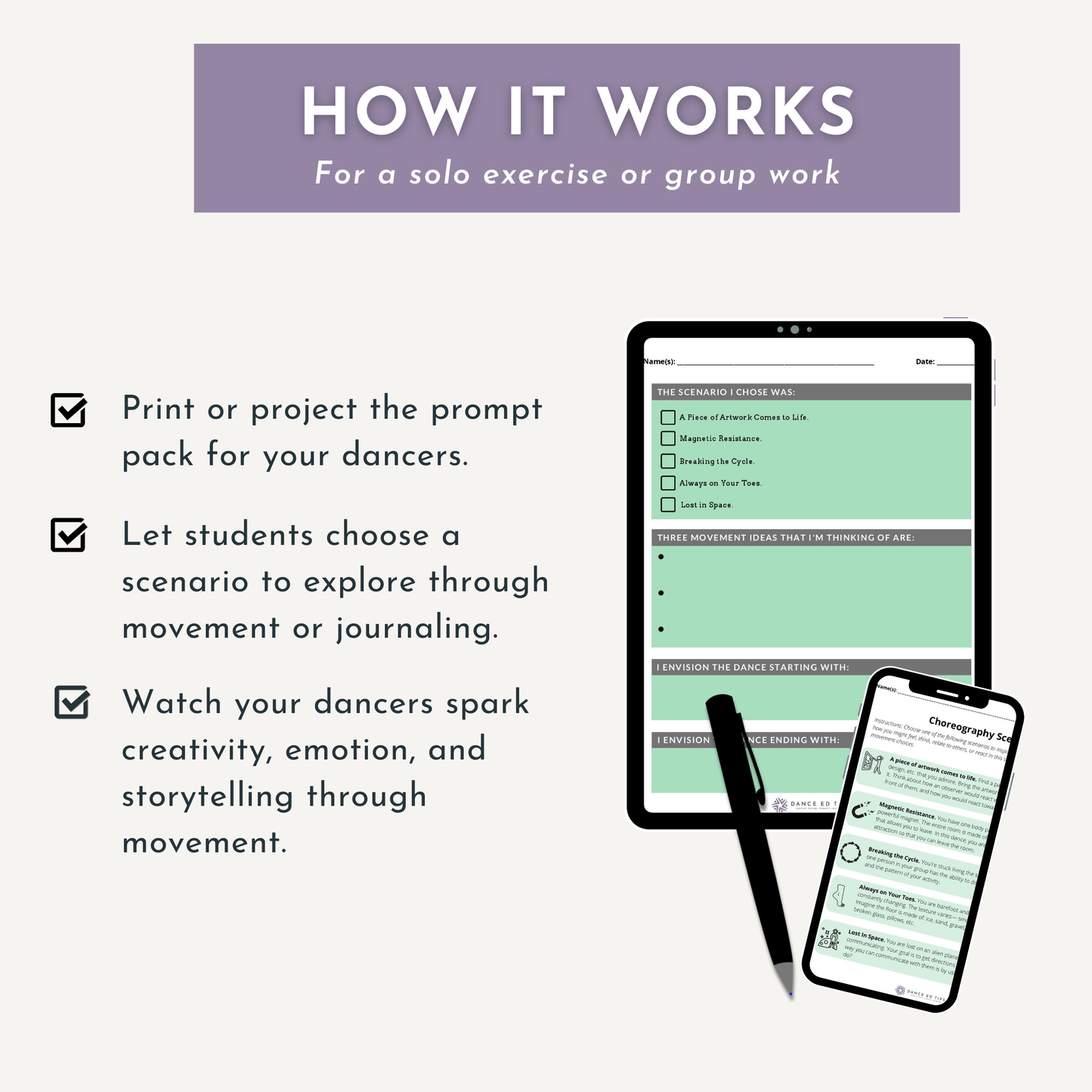 Choreography Scenarios Packet