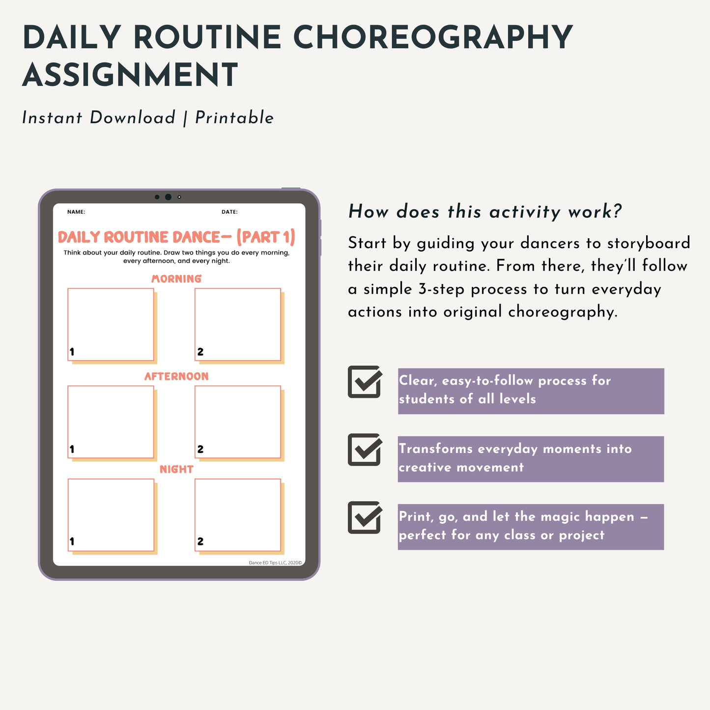 Daily Routine Choreo Assignment