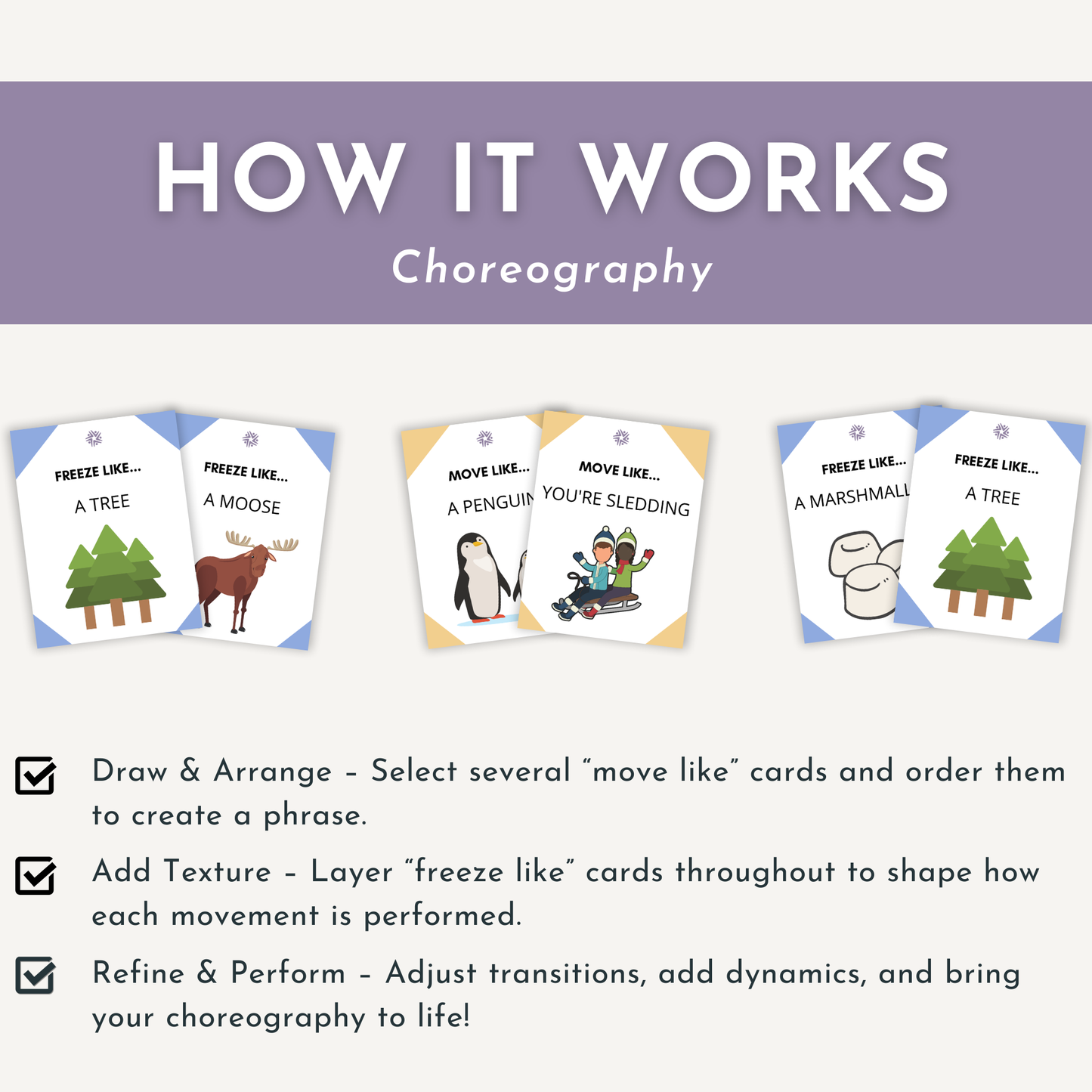 Winter Freeze Dance Cards