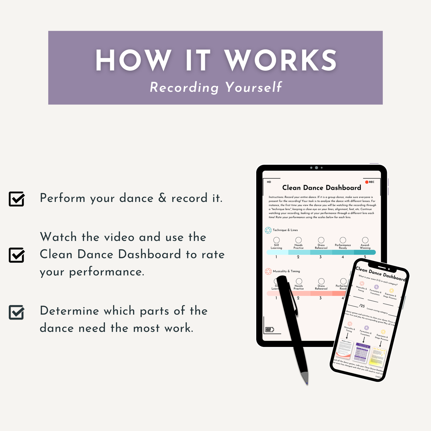 Clean Dance Dashboard (ADD TO CART TO GET FOR FREE - Limited Time ONLY)