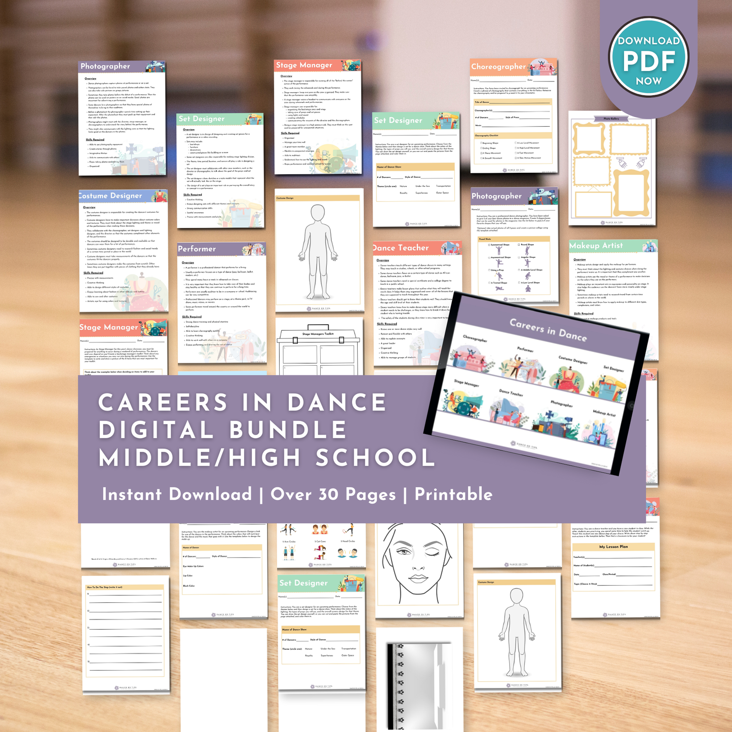 Careers in Dance Bundle for Middle/High School