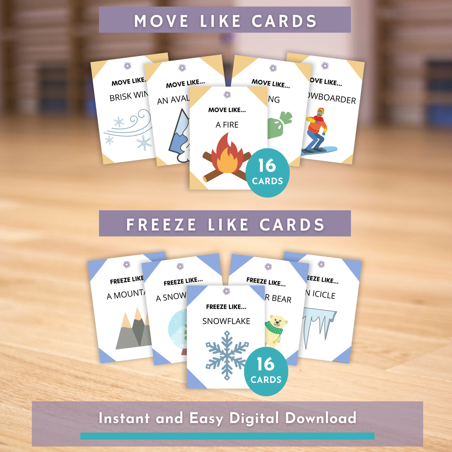 Winter Freeze Dance Cards