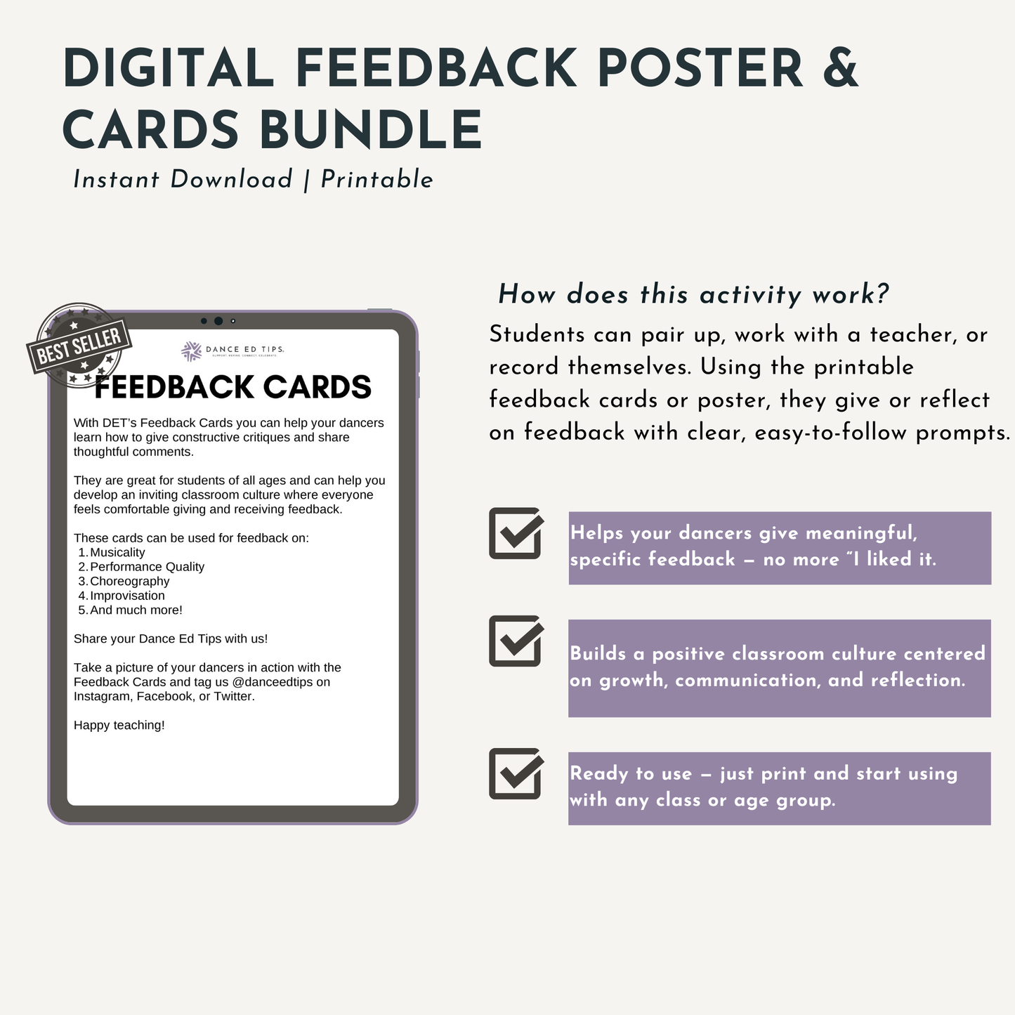 Feedback Posters & Cards Bundle