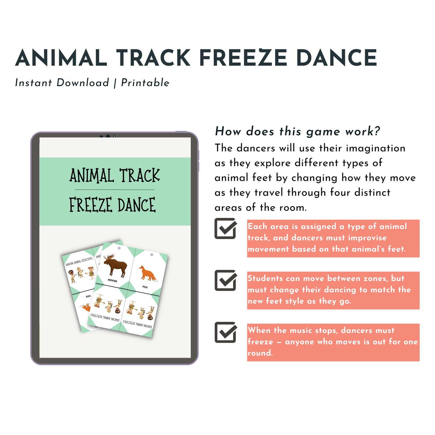 Dancing Animal Detective Cards & Games