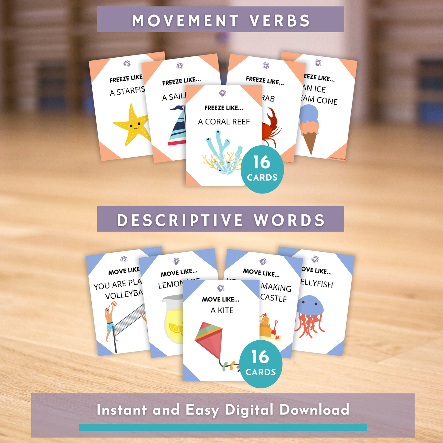 Summer Freeze Dance Cards