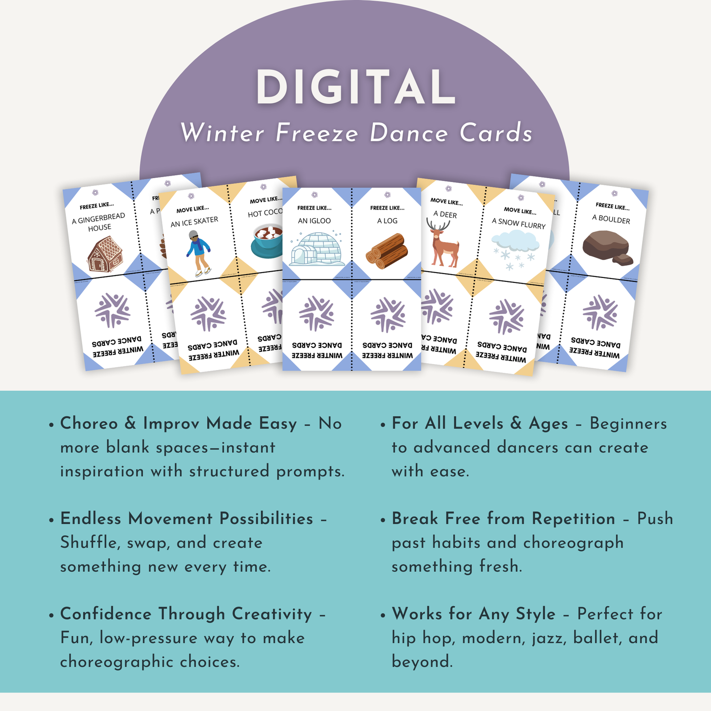 Winter Freeze Dance Cards