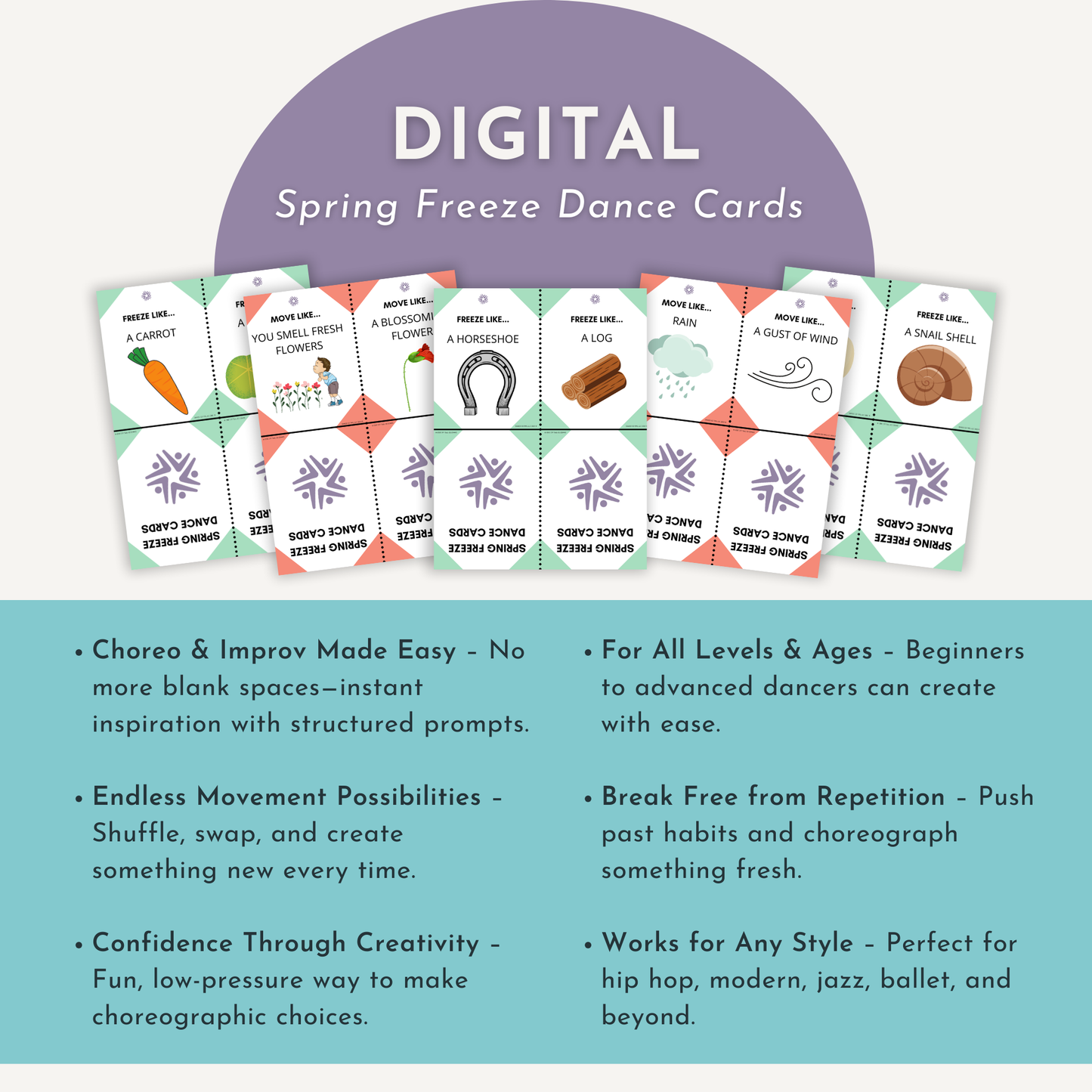 Spring Freeze Dance Cards