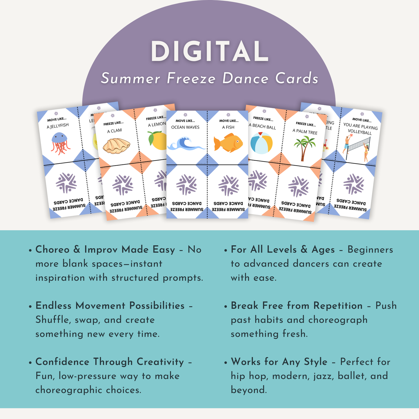 Summer Freeze Dance Cards