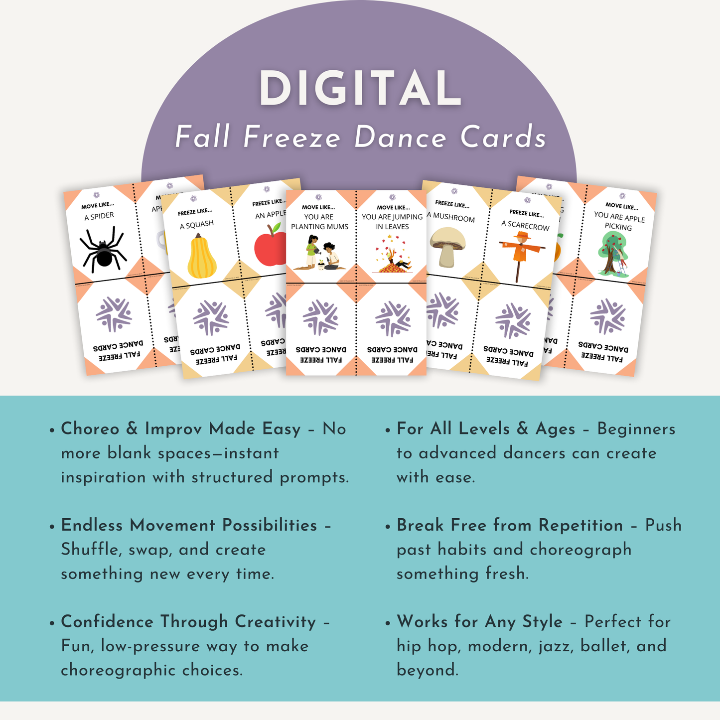 Fall Freeze Dance Cards