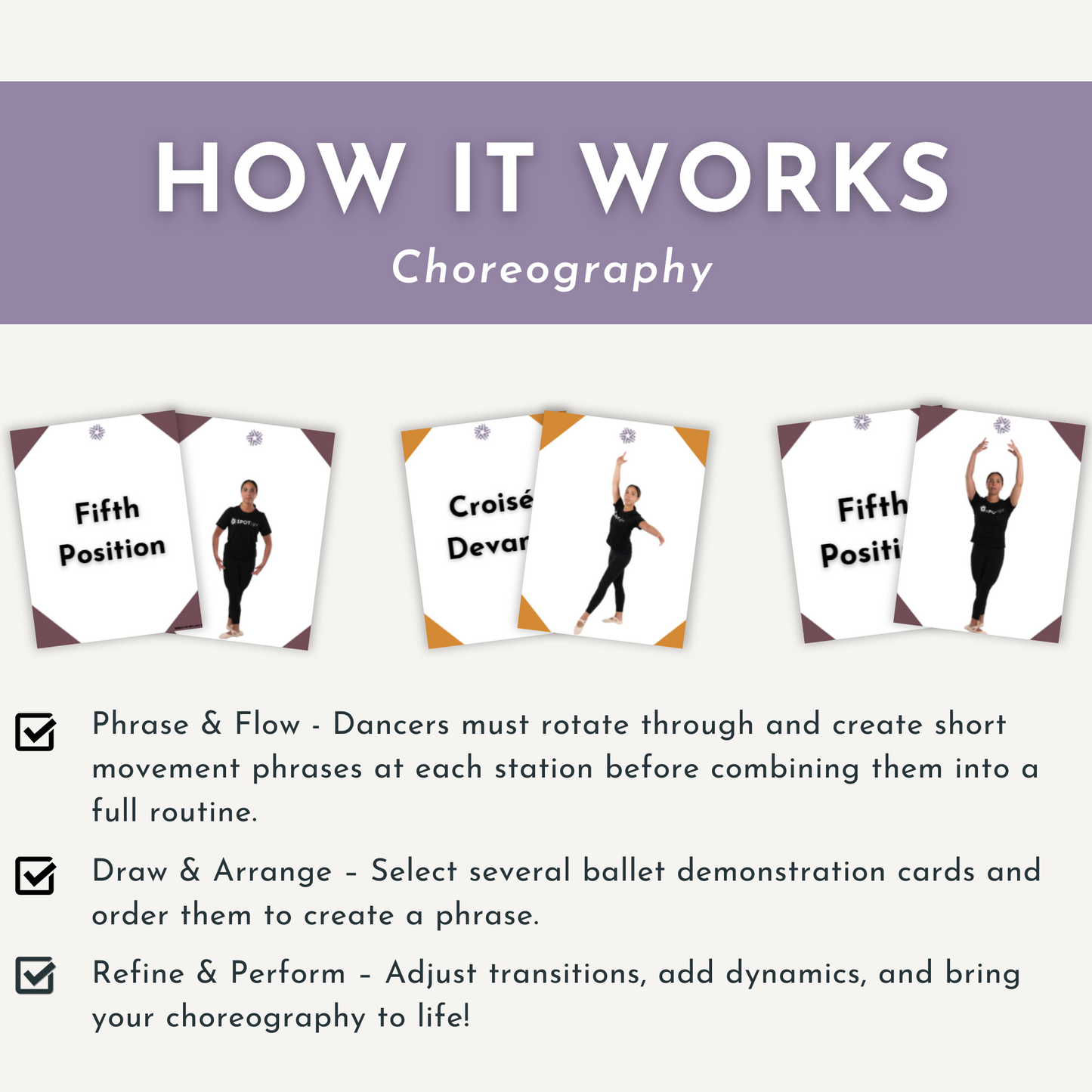 Ballet Demonstration Flash Cards