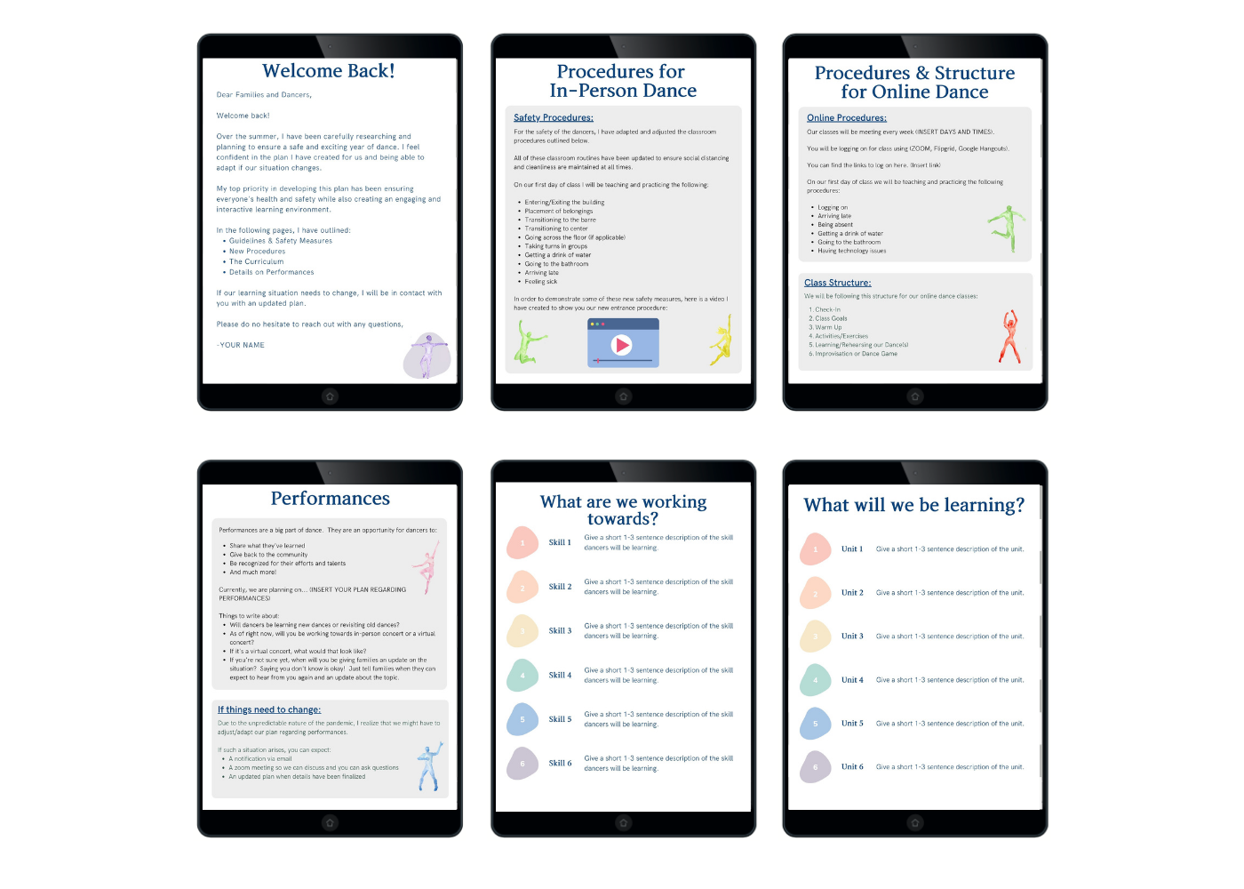 Return to Dance Plan TEMPLATE