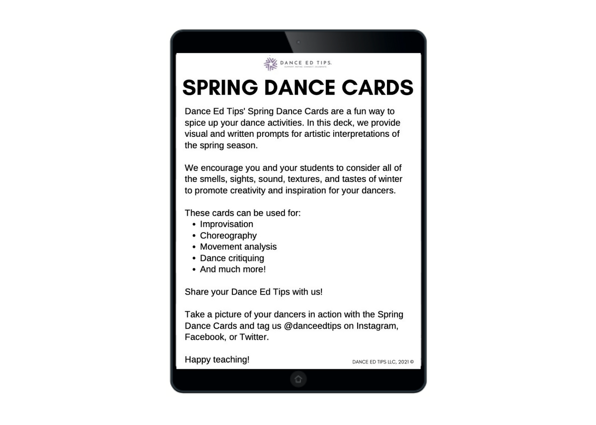 Spring Dance Cards