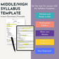 Middle/High School Syllabus Template