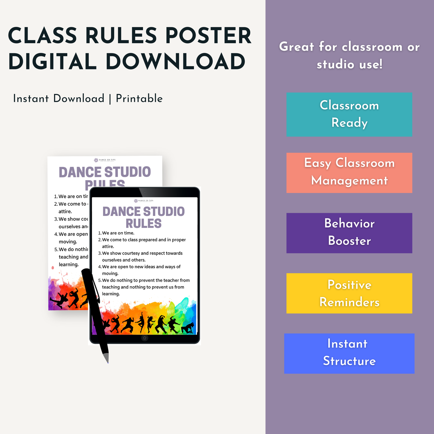Class Rules Poster (Digital Download)