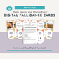 Fall Dance Cards
