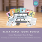Black Dance Icons Bundle