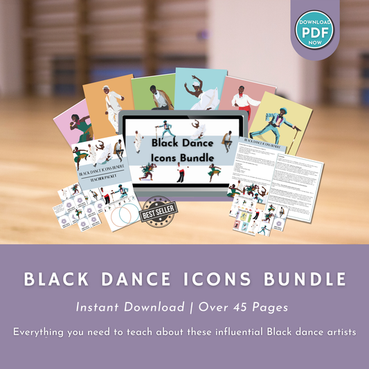Black Dance Icons Bundle