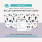 Ballet Demonstration Flash Cards
