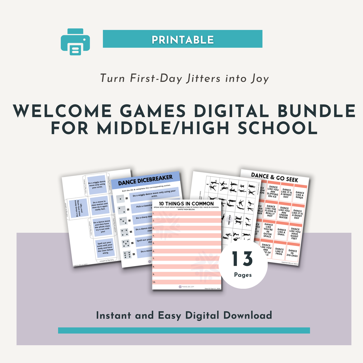 Welcome Games Bundle for Middle/High School