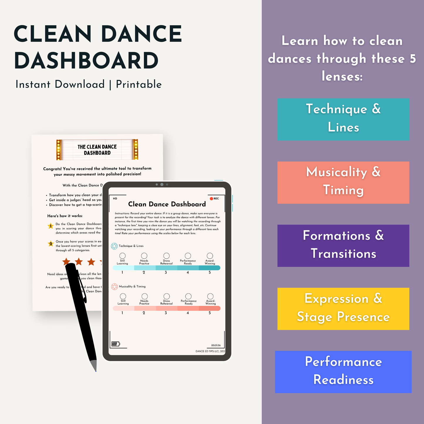 Clean Dance Dashboard