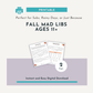 Fall Mad Libs for Ages 11+