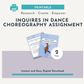 Inquiries in Dance Choreography Assignment