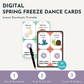 Spring Freeze Dance Cards