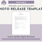 Photo Release Template