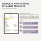 Middle/High School Syllabus Template